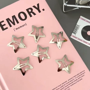 30Pcs Metal Star Hair Clips Y2K Cute Star Barrettes Women Simple Snap Clip Headdress Non Slip Fashion Hair Accessories
