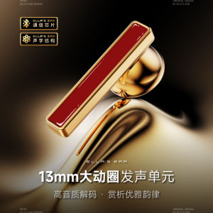 Eira Ear Gem Bluetooth Wireless Sports In-Ear Noise Reduction Artistic Gift Half-In-Ear Bluetooth Headphones with Microphone Support