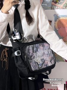 Campus Universal Large Capacity Simple Shoulder Crossbody Messenger Bag Anime JK Big Appetite Transparent Billee Pain Bag for Women