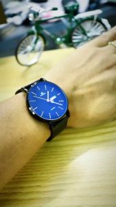 Đồng hồ nam CRNAIRA Fourron728 chạy 2 lịch dây thép mành kim dạ quang thiết kế sang trọng và lịch lãm