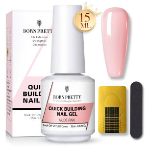 BORN PRETTY 3pcs/set 15ml Nail Extension Gel Set Self leveling Quick Clear Pink Nail Tips UV Gel Semi Permanent Soak Off LED UV Gel Nail Varnishes