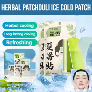 10 Tablets Herbal Patchouli Ice Cold Patch Summer Physical Cooling Patch Adult Fevercare Cool Gel Patch Daily Herbal Patchouli Summer Heat Prevention 冰凉贴