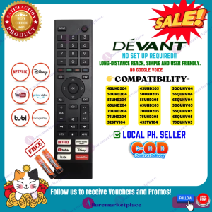 Devant Smart TV Remote Devant Android TV Remote for UHD Devant 43uhd204 50UHD204 55uhd204 65UHD204 75uhd204 32STV104 43STV104 43UHD205 55UHD205 50UHD205 65UHD205 75UHD205 50QUHV05 55QUHV05 65QUHV05 75QUHV05 alluremarketplace2ND