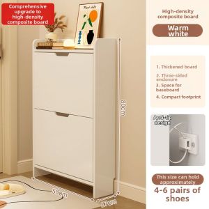 Ultra-thin Wall-mounted High-capacity Entryway Shoe Cabinet
