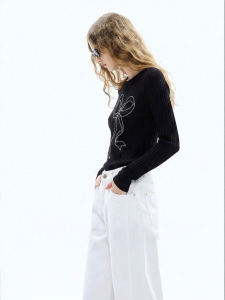 Juicy Couture | Beaded Slim Fit T-shirt Black