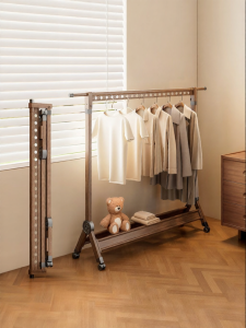 MINGZHI | Walnut Wood Foldable Garment Rack