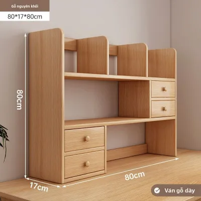 AYIJIE | Giá Sách Gỗ Nhiều Tầng Dễ Lắp Ráp