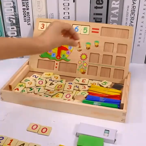 Angelohut X Box Kayu Edukasi Belajar Menghitung Angka Anak TK Paud - Sekolah Dasar