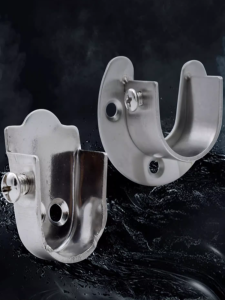 Fujiaman Punch-Free 193225 Clothing Rod Flange Opening Fixed Seat Stainless Steel round Tube Seat Wardrobe Pole Support