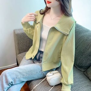 WANGGONGZHU | Fashionable Short Coat Collar Jacket Womens Spring Autumn 2025 New Style Small Size Chic Fashionable Princess Style Top