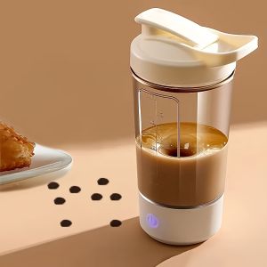 Portable Auto Stirring Cup Transparent Measuring Electric Blender USB Charging for Milk Powder Smoothies