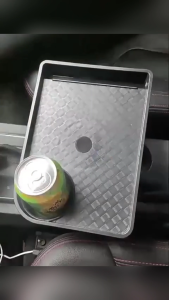 Cup Holder Tray for Eating Detachable Car Cup Holder Expander & 360° Rotating Car Cup Holder Tray Table with Groove for Holding Mobile Phones or Tablets