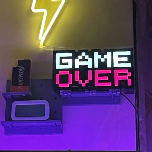 Game over Ambience Light Music Rhythm Pickup Light E-Sports House Decoration Voice Control Small Night Lamp RGB Belief Light