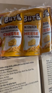 Bánh snack Bắp hương vị phô mai / vị Gà cay Hàn Quốc giòn rụm Vfoods Vbiite Thái Lan túi 40g ăn vặt là ghiền