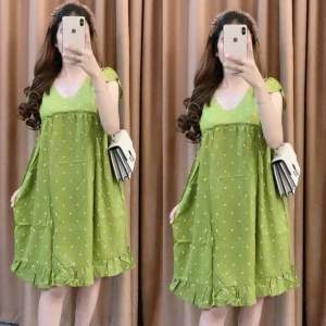 BAJU TIDUR DASTER PENDEK SELUTUT BAHAN RAYON PREMIUM RUMFLE KEKINIAN HOME DRES