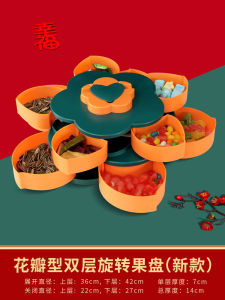 2025 New Luxury Rotating Fruit Tray Creative Candy Water Storage Box for Living Room Tea Table Nuts Dry Fruits Organizer