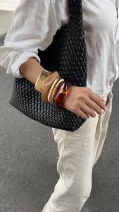 Ingemark | Ingemark 4 Styles Vintage Brown Thick Resin Acrylic Wide Bangles Women Hip Hop Metal Spring Bracelets Grunge Jewelry Steampunk