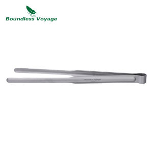 Boundless Voyage Titanium BBQ Tongs Ultralight Food Clip Heat-Resistant & Rustproof Titanium Grilling Tongs Ti1014T