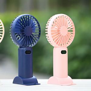 Frankybee Kipas Angin Mini Portable 2000mAh - 5 Speeds Hanging Neck Fan with LED Display USB Rechargeable