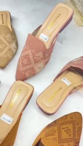 Sepatu Sandal Slip On Wanita Terbaru Rajut Premium Elegan