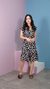 OEMY Daily - Dara Daster Midi Dress Sleeveless Rempel Premium Wanita | Baju Tidur Rayon Viscose Home Dress Nyaman Untuk Santai & Tidur
