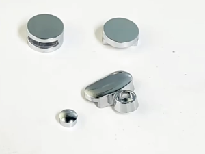 8Pcs 27mm Round Mirror Glass Clip Zinc Alloy Bathroom Mirror Fixed Clip Glass Clamp