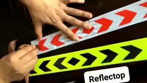 UMI 1 Pair 5x40cm Two Way Arrow Marking Truck Lorry Car Moter Bicycle Safety Warning Reflective Tape Strip Film Sticker