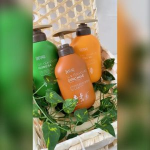 COMBO Thảo Dược Cỏ Cây Hoa Lá Dầu Gội Dầu Xả Gừng Sả 500G Sữa Tắm Gừng Nghệ 500G Dung Dịch Vệ Sinh X2 Nano Nghệ 150ML