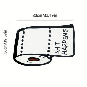 VIKAMA Vui Nhộn Điều Này Đó Xảy Ra Thảm Chùi Chân Cá Tính Sáng Tạo Thảm Phòng Tắm Polyester Thảm Trải Sàn Cho Phòng Ngủ Phòng Khách Trang Trí Nhà