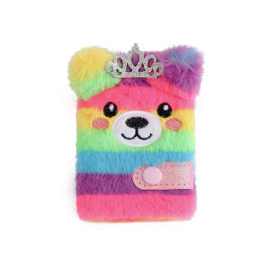 Mini Plush Notebook Cute Animal Shape Diary Book Portable Word Book for Students Childrens Diary School Stationery Gift