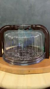 FREE BUBBLE WRAP - Mika Tumpeng Mini Gagang Coklat CT 15 Cm Mika Tumpeng handle Tebal/Mika Bolu MIni/Mika Brownies Bronis Murah