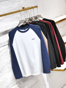 High Tone Couple Style! Mens Autumn Winter Solid Color Block Shoulder Sleeve Casual Long Sleeve T-Shirt Fashion Urban Youth Daily Polyester Spandex