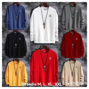 Sale Spesial Sweater Crewneck Elegan Kaos Trendy Sweatshirt Kasual Sweter Cowok Dolphin Guide