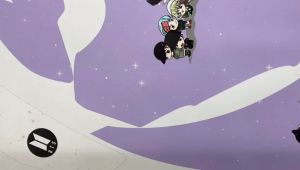 Stiker Decal Mio J Motif BTS Warna Putih Lilac