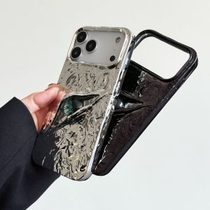 3D Plating Devils Eye Meteorite Pattern Case For iPhone 17 Air 16 15 14 13 12 11 Pro Max Plus Funny Lucky Shokcproof Back Cover