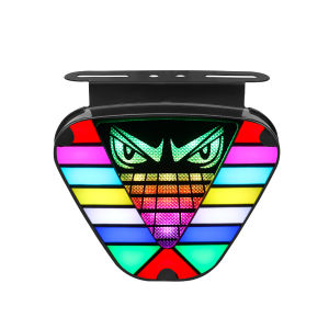 KEVANLY | 1PCS Truck Motorcycle LED Rear Stop Taillight Round Triangle RGB Decorative Light Dynamic Devil Eyes LED Flashing Signal Light