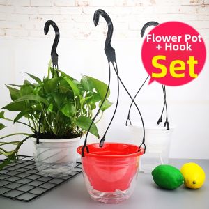 MEISITEKEKE | Self-Watering Octagonal Plastic Plant Pot For Hanging