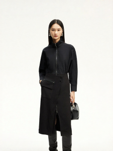 Vero Moda | Autumn New Shirt Style Patchwork Double Zipper Dress