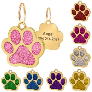 ปลอกคอจี้ทองคอจี้ทอง สูญหายสำหรับสุนัขและแมว รวมเครื่องประดับเสริมเสน่ห์แกะ สลักป้าย ID สำหรับสุนัขและแมว