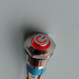 Công tắc inox nhấn giữ 12mm - LED 12 đến 24V