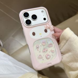 Cute Cartoon Soft Edge iPhone 17 pro Max Phone Case Laser Heart Melody IMD Protection Full Cover Anti-Fall Design Silicone Shell