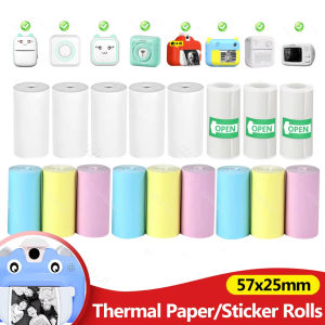 3/5/10Rolls Pocket Mini White Printer Thermal Paper Sticker Children Camera Instant Print Kids Camera Printing Paper Replacement