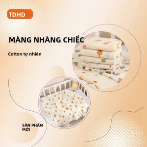 Khăn Quấn Mềm Mại Gấp Gọn Được Làm Từ Cotton Màu Be Nhạt Dành Cho Trẻ Sơ Sinh - Lý Tưởng Cho Thời Gian Tắm Và Ôm Ấp Chất Liệu Nhăn Dành Cho Bé Trai Và Bé Gái