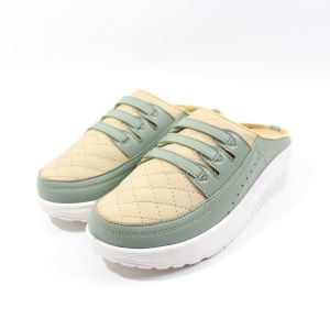 Sepatu wanita wedges ONE LOVE model bustong terbaru upper bordir variasi list sol TPR putih ringan dan empuk