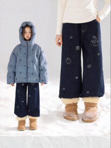 MUCMUKN | Fleece Lined Warm Girls Jeans Winter New