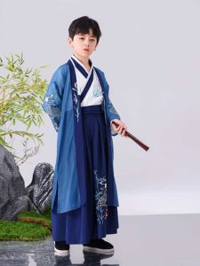 New 2024 Childrens Hanfu Set Spring Performance Clothing New Chinese Style Tang Suit Boys Girls Student Outfit Traditional Costume
