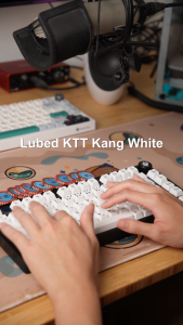 Leobog Hi75C Black on White Custom Mechanical Keyboard (Wireless) KTT Kang White