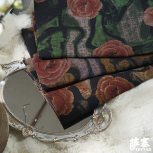 Vải in Số Vải Lanh Cotton Hoa Phong Cách Đồng Quê Vải Váy Vải Thủ Công DIY Vải Lanh Cotton Hoa in Số Vải Lanh Cotton Hoa