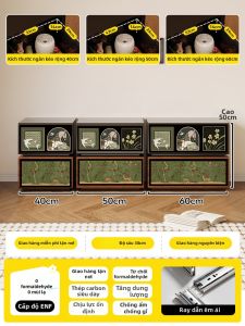 MEISD | Bàn Đặt Bên Cạnh Giường Sắt Phong Cách Retro Có Khoảng Lưu Trữ Không Chứa Formaldehyde