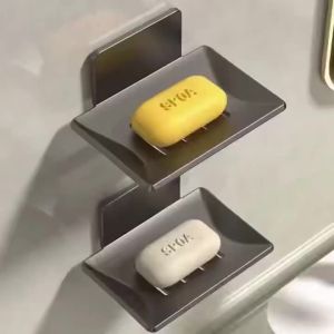 Giá Để Xà Phòng Gắn Tường Không Cần Khoan Giá Để Đồ Nhà Tắm Bằng Kim Loại Có Lỗ Thoát Nước Cho Chậu Rửa